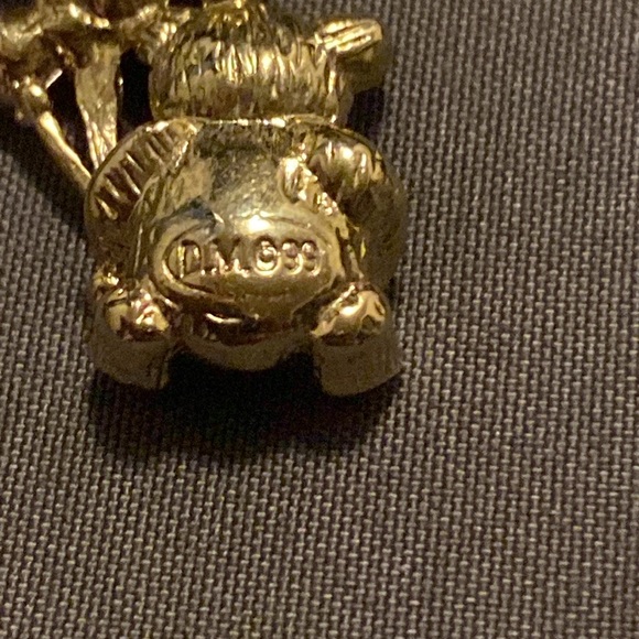 Vintage February Birthstone Teddybear with Balloons Pendant Costume Jewelry - Picture 7 of 13